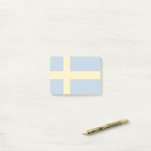 Schweden-Flagge Post-it Klebezettel (Auf Schreibtisch)