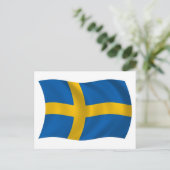 Schweden Flagge Postkarte (Stehend Vorderseite)