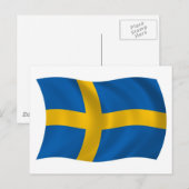 Schweden Flagge Postkarte (Vorne/Hinten)