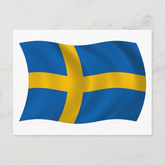 Schweden Flagge Postkarte (Vorderseite)