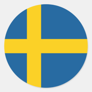 Schweden-Flagge Runder Aufkleber