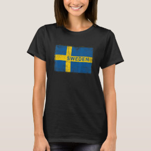Schweden Flagge Schwedisch Sverige Svenska Stockho T-Shirt