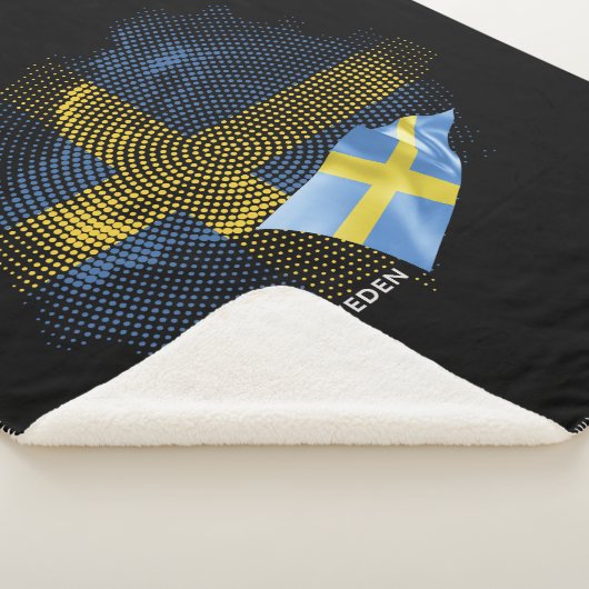 Schweden-Flagge Sherpadecke (3/4)