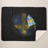 Schweden-Flagge Sherpadecke (Vorderseite (Horizontal))