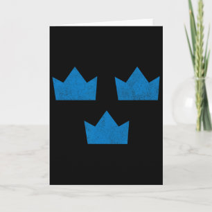 Schweden-Flagge-T-Shirt Three Crowns Sverige Schwe Karte