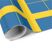 Schweden Flagge Verpackungspapier Geschenkpapier (Rolleneckpunkt)