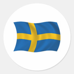 Schweden-Flaggen-Aufkleber Runder Aufkleber
