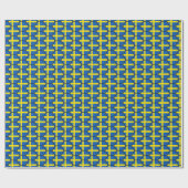 Schweden-Flaggen-Bienenwaben-Packpapier Geschenkpapier (Flach)