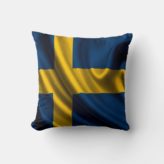 Schweden-Flaggen-Gewebe Kissen (Vorderseite)