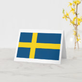 Schweden-Flaggen-Gruß-Karte Karte (Gelbe Blume)
