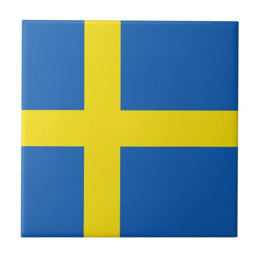 Schweden-Flaggen-Keramik-Fliese Fliese (Vorderseite)