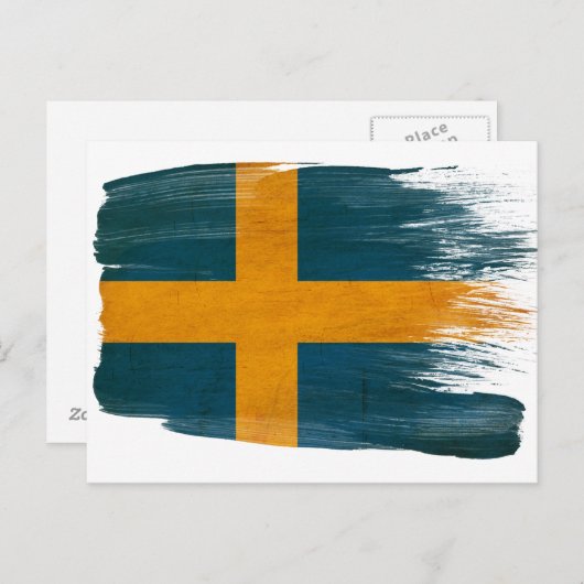 Schweden Flaggen-Postkarten Postkarte (Vorne/Hinten)
