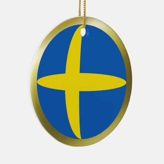 Schweden-Flaggen-Verzierung Keramik Ornament (Rechts)