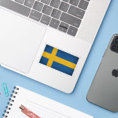 Schweden Flaggenaufkleber Aufkleber (Laptop mit iPhone)