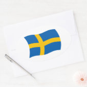Schweden Flaggenaufkleber Ovaler Aufkleber (Umschlag)