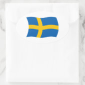 Schweden Flaggenaufkleber Ovaler Aufkleber (Tasche)