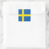 Schweden Flaggenaufkleber Quadratischer Aufkleber (Tasche)