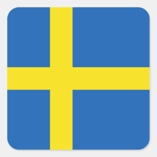 Schweden Flaggenaufkleber Quadratischer Aufkleber