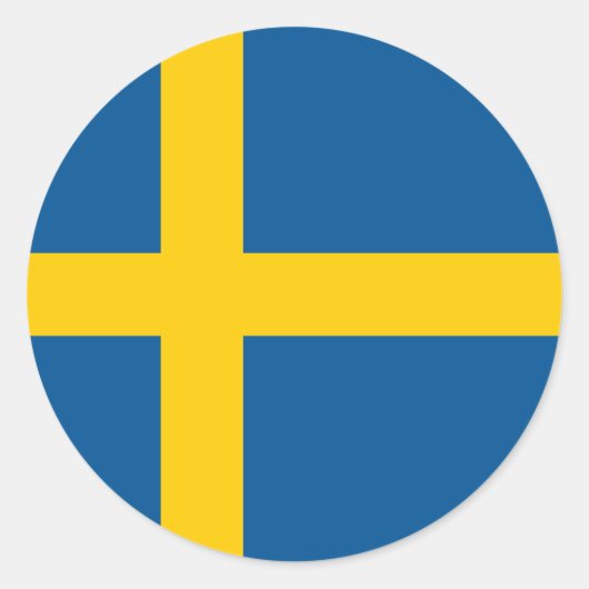 Schweden Flaggenaufkleber Runder Aufkleber (Vorderseite)