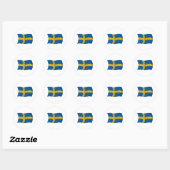 Schweden Flaggenaufkleber Runder Aufkleber (Blatt)