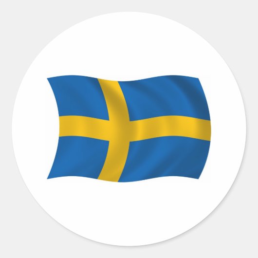 Schweden Flaggenaufkleber Runder Aufkleber (Vorderseite)