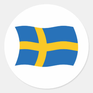 Schweden Flaggenaufkleber Runder Aufkleber