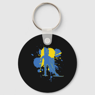 Schweden - Flaggenbiathlonist - Schwedischer Biath Schlüsselanhänger