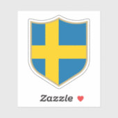 Schweden Flaggenemblem Patriotic Travel Aufkleber (Blatt)