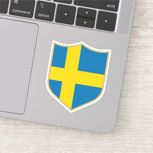 Schweden Flaggenemblem Patriotic Travel Aufkleber