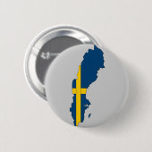 Schweden-Flaggenkarte Button (Vorne & Hinten)