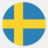 Schweden Flaggenklassiker-Round-Aufkleber Runder Aufkleber (Vorderseite)