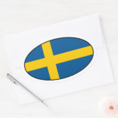 Schweden Flaggenoval-Aufkleber Ovaler Aufkleber (Umschlag)