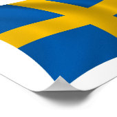 Schweden Flaggenposter drucken Poster (Ecke)