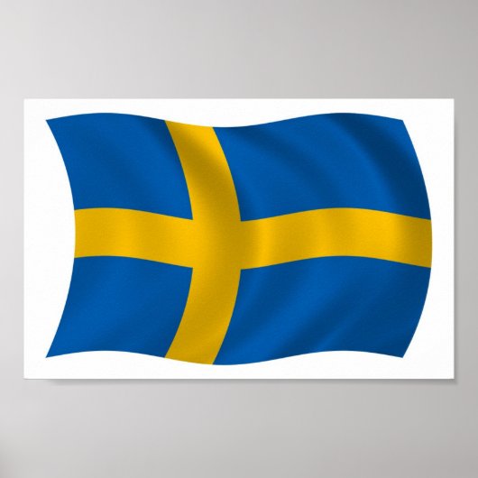 Schweden Flaggenposter drucken Poster (Vorne)