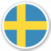 Schweden Flaggenrundkleber Aufkleber (Vorderseite)