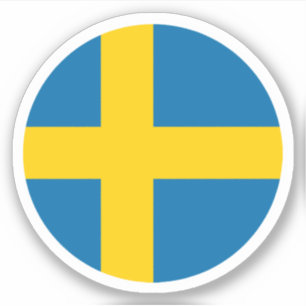 Schweden Flaggenrundkleber Aufkleber