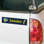 Schweden Flaggenschwerpunkt + Karte Autoaufkleber (Auf Lkw)