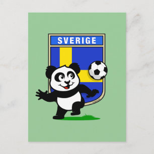 Schweden Football Panda Postkarte