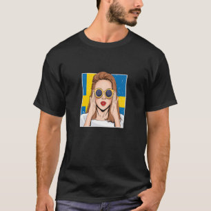 Schweden für die schwedische Flagge für Frauen Sch T-Shirt
