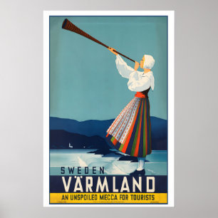 Schweden für Touristen Vintage-Reiseposter - Gerah Poster
