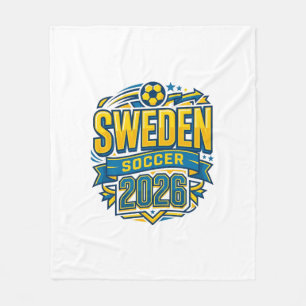 Schweden Fußball 2026 Fußball Fett Land Typografie Fleecedecke