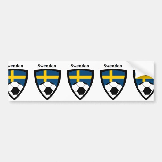 Schweden-Fußball Autoaufkleber (Vorne)