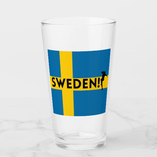 Schweden Fußball Glas (Vorderseite)