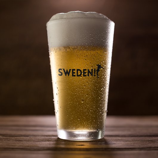 Schweden Fußball Glas