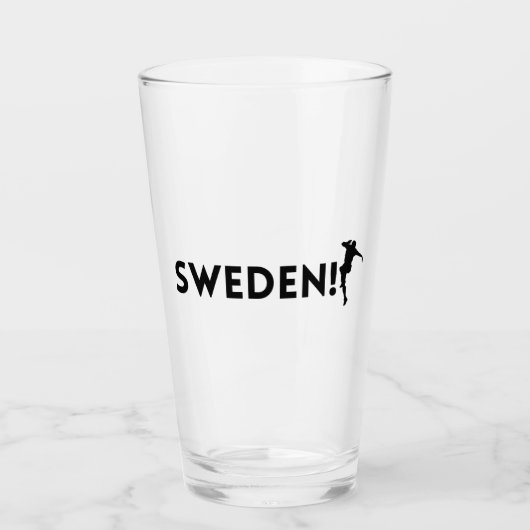 Schweden Fußball Glas (Vorderseite)