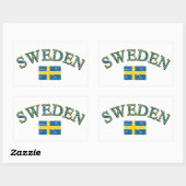 Schweden Fußball Rechteckiger Aufkleber (Blatt)