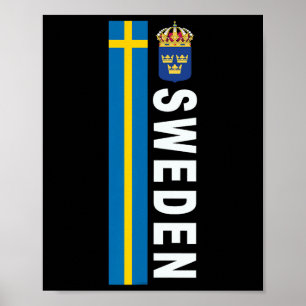 Schweden Fußball-Schwedische Flagge Design  Poster