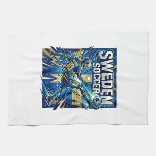 Schweden Fußball Skelett Stürmer Nationen Poster S Geschirrtuch