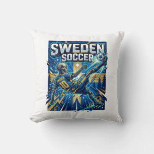 Schweden Fußball Skelett Stürmer Nationen Poster S Kissen