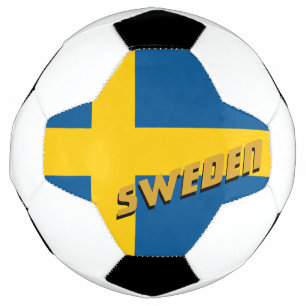 Schweden Fußball und Schwedische Flagge / Sport